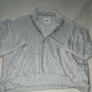 Grey pullover quarter zip Aerie